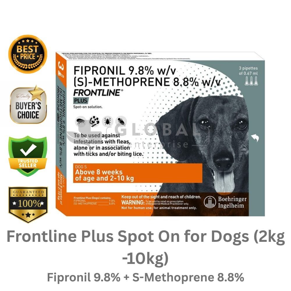 Frontline Plus Spot On for Dogs (2kg -10kg)